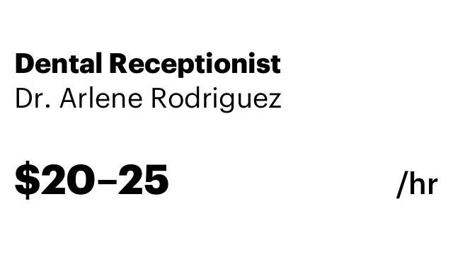 Dental Receptionist