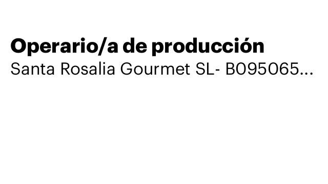 Operario/a de producción