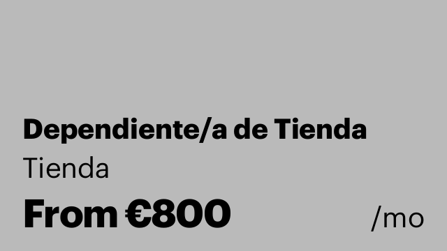 Dependiente/a de Tienda