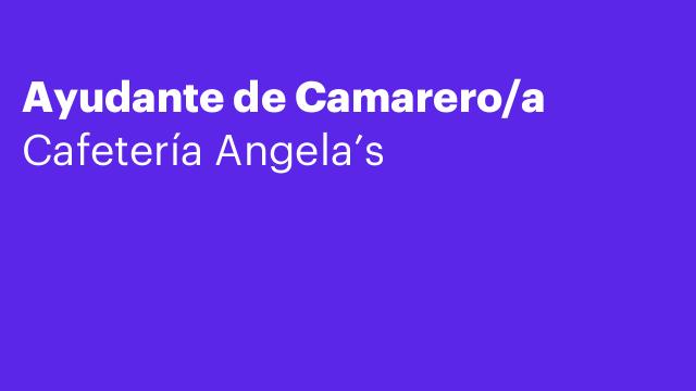 Ayudante de Camarero/a