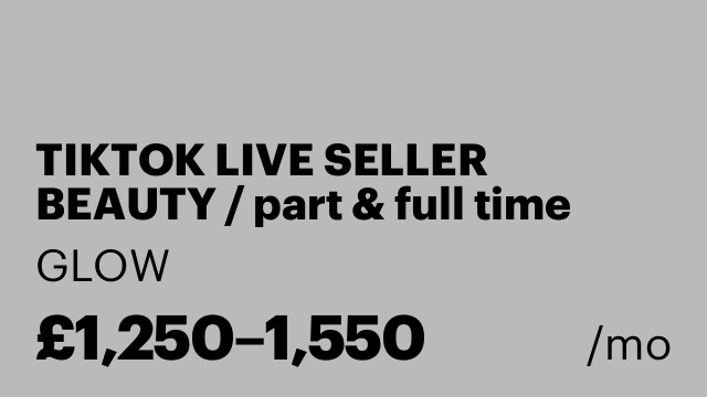 TIKTOK LIVE SELLER BEAUTY / part & full time