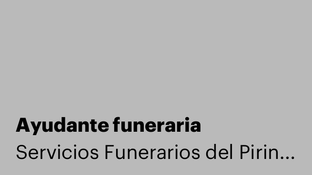 Ayudante funeraria
