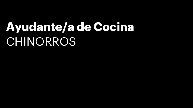 Ayudante/a de Cocina