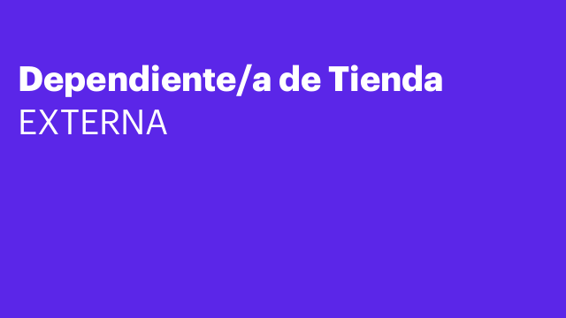 Dependiente/a de Tienda
