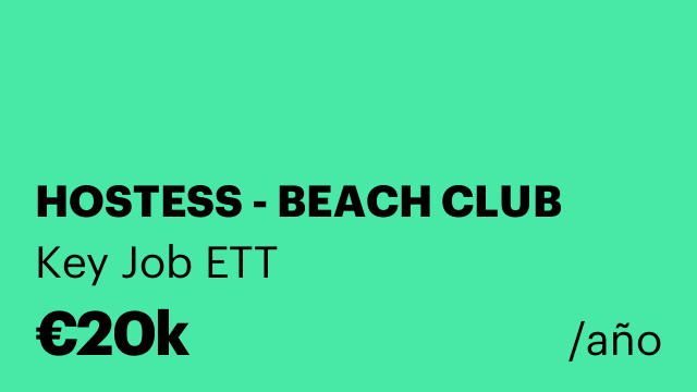 HOSTESS - BEACH CLUB