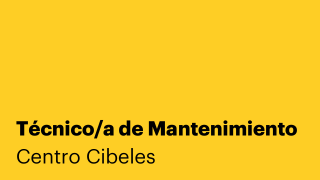 Técnico/a de Mantenimiento