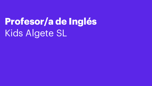 Profesor/a de Inglés