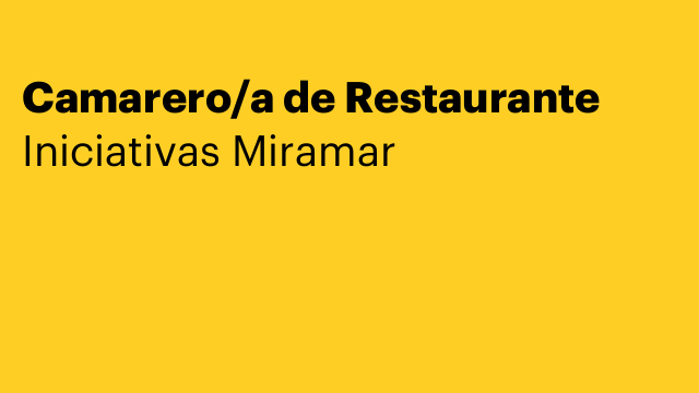 Camarero/a de Restaurante