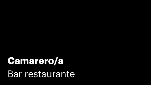 Camarero/a