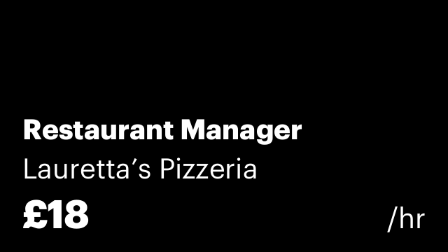 Restaurant Manager