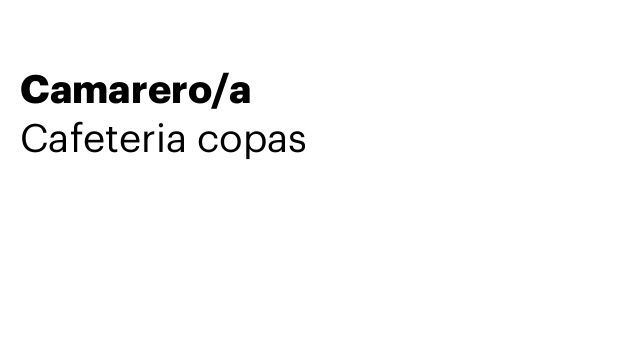Camarero/a