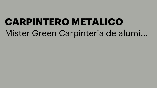 CARPINTERO METALICO