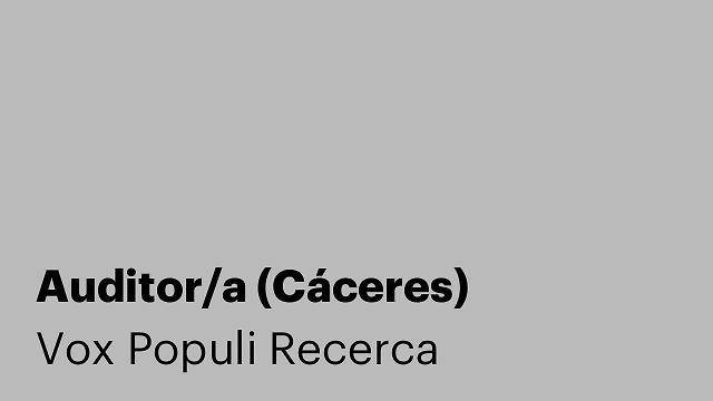 Auditor/a (Cáceres)