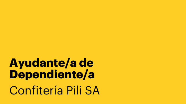 Ayudante/a de Dependiente/a