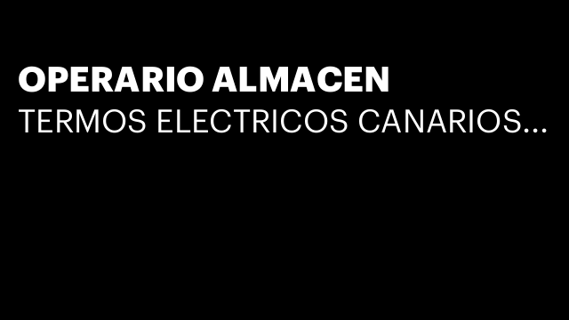 OPERARIO ALMACEN