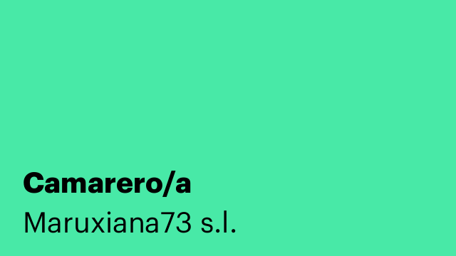 Camarero/a
