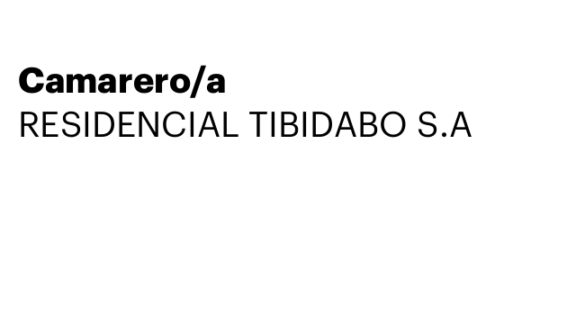 Camarero/a