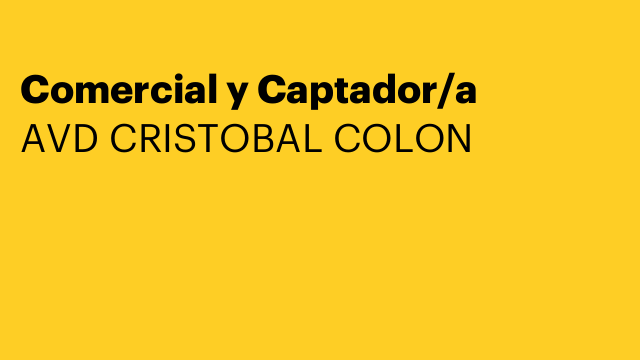 Comercial y Captador/a