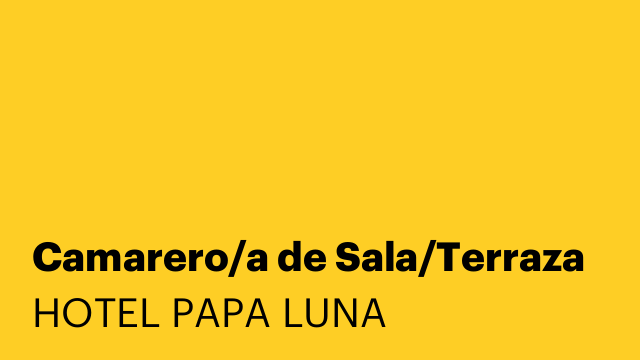 Camarero/a de Sala/Terraza