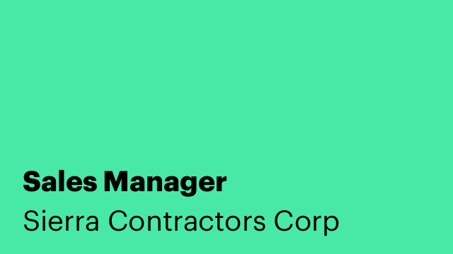 Sales Manager