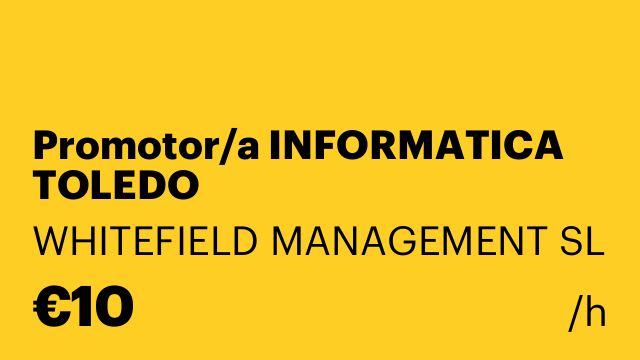 Promotor/a INFORMATICA TOLEDO