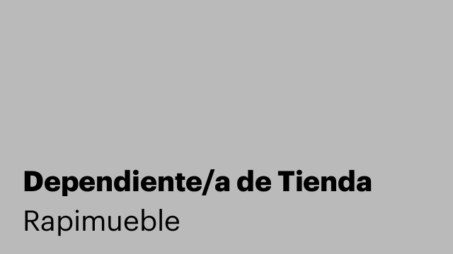 Dependiente/a de Tienda