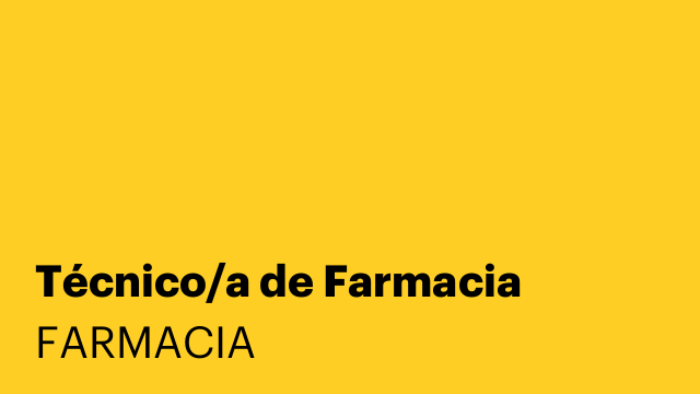 Técnico/a de Farmacia