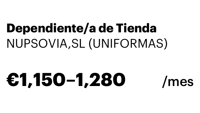 Dependiente/a de Tienda