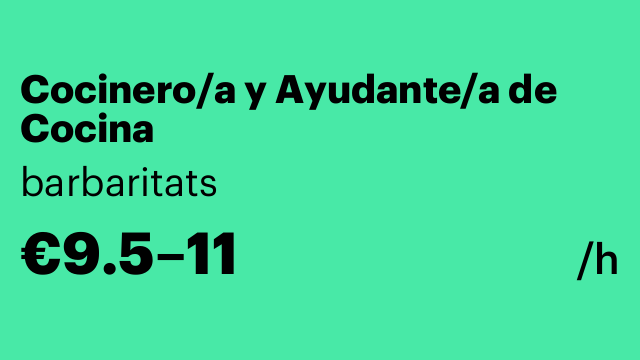 Cocinero/a y Ayudante/a de Cocina