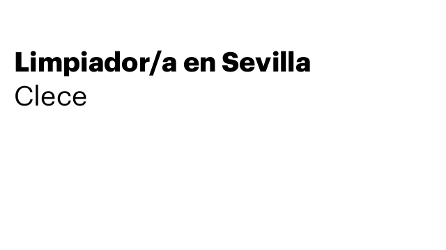 Limpiador/a en Sevilla
