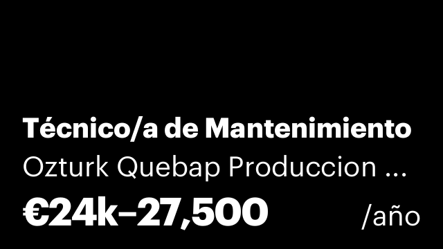 Técnico/a de Mantenimiento