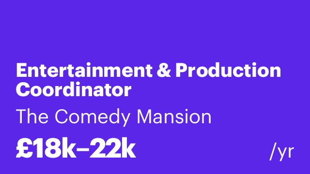 Entertainment & Production Coordinator