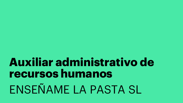 Auxiliar administrativo de recursos humanos