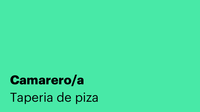 Camarero/a