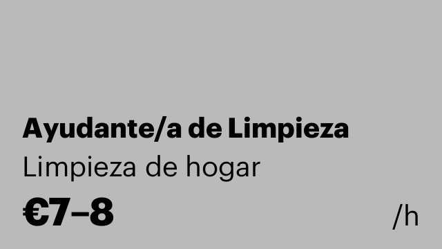 Ayudante/a de Limpieza