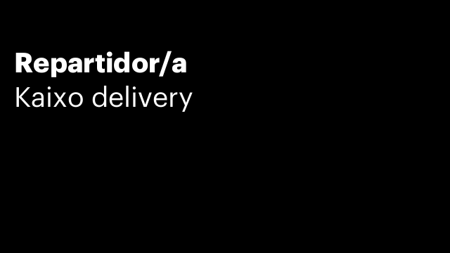 Repartidor/a