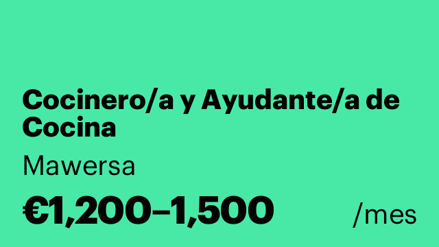 Cocinero/a y Ayudante/a de Cocina