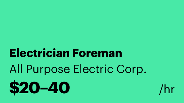 Electrician Foreman