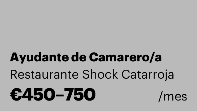 Ayudante de Camarero/a