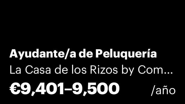 Ayudante/a de Peluquería