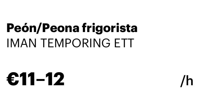 Peón/Peona frigorista