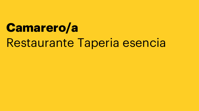 Camarero/a
