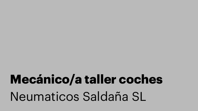 Mecánico/a taller coches