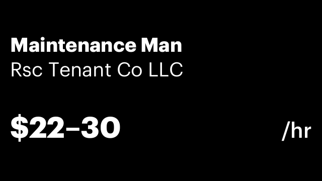 Maintenance Man