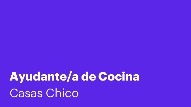 Ayudante/a de Cocina