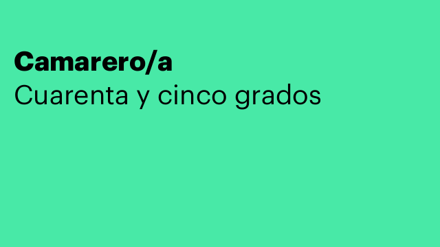 Camarero/a