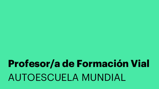 Profesor/a de Formación Vial