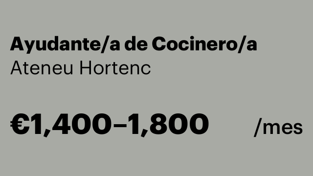Ayudante/a de Cocinero/a