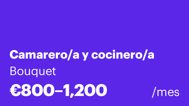 Camarero/a y cocinero/a