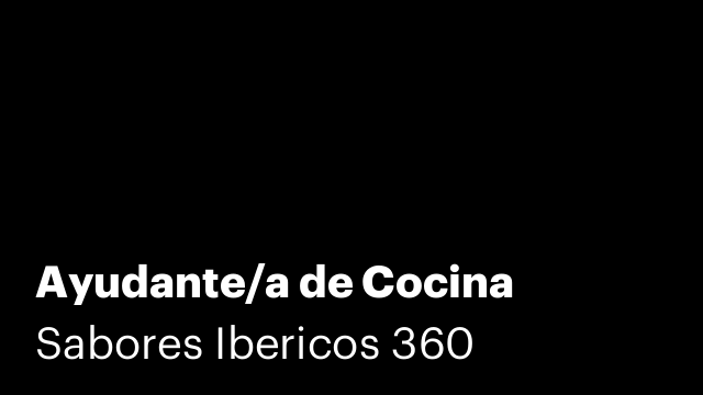 Ayudante/a de Cocina